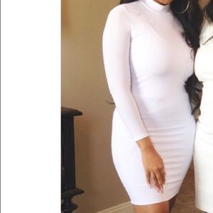 Long sleeve white dress